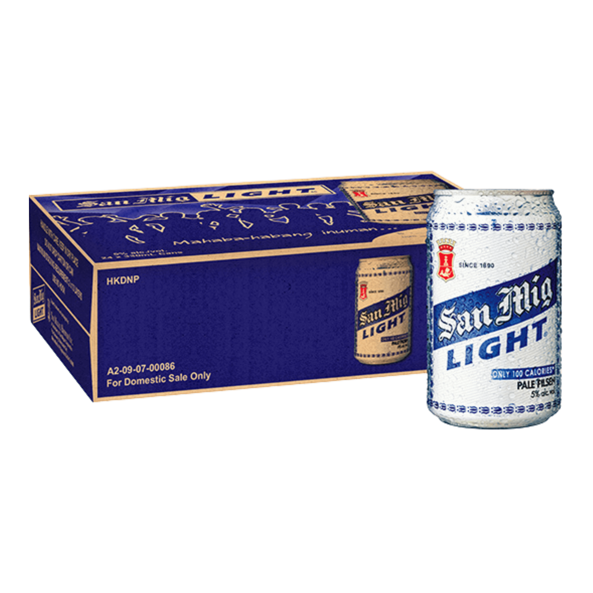 San Mig Light 330 mL Can Case of 24 at ₱1322.00 | Boozy.ph