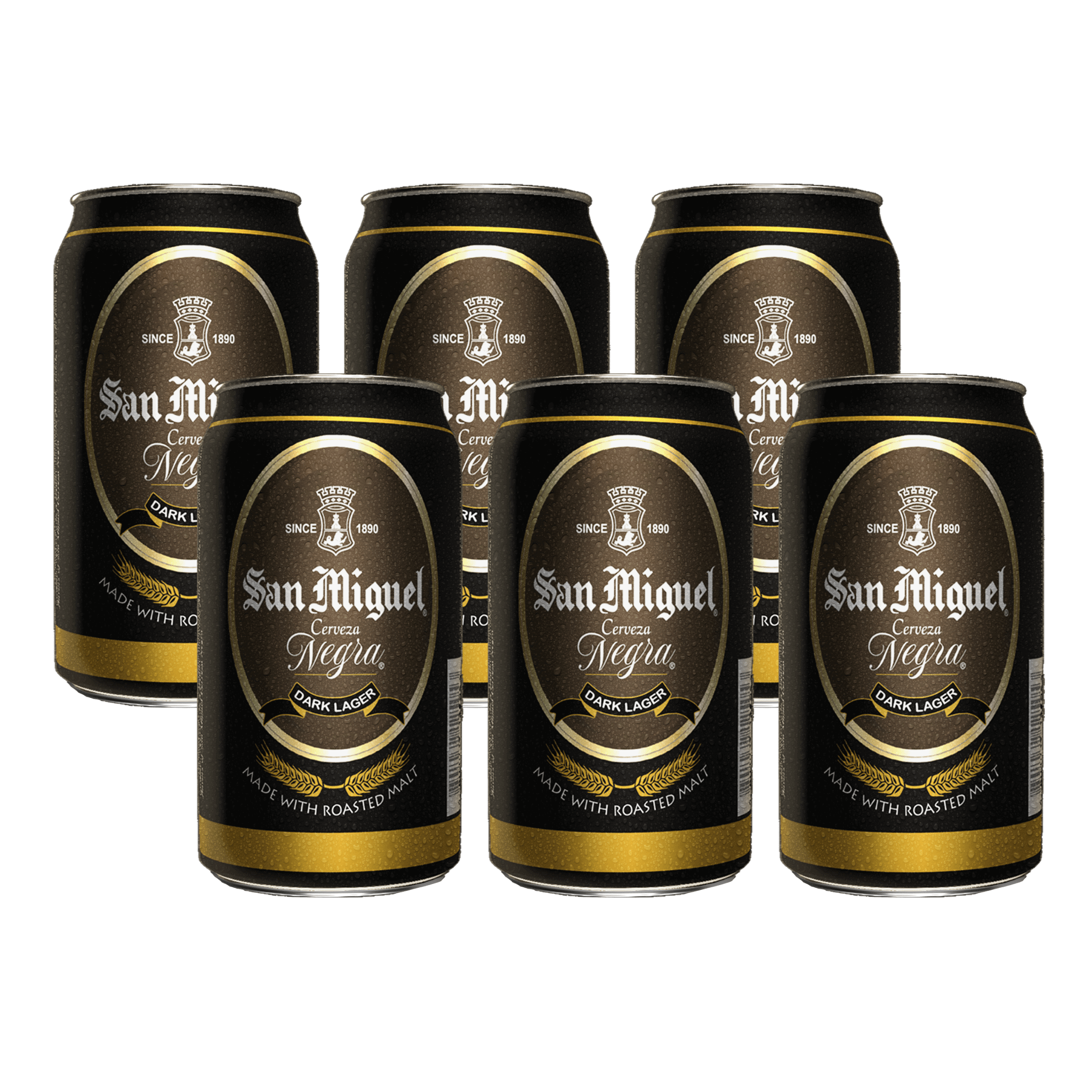 San Miguel Cerveza Negra 330ml Can Bundle of 6 at ₱534.00 | Boozy.ph