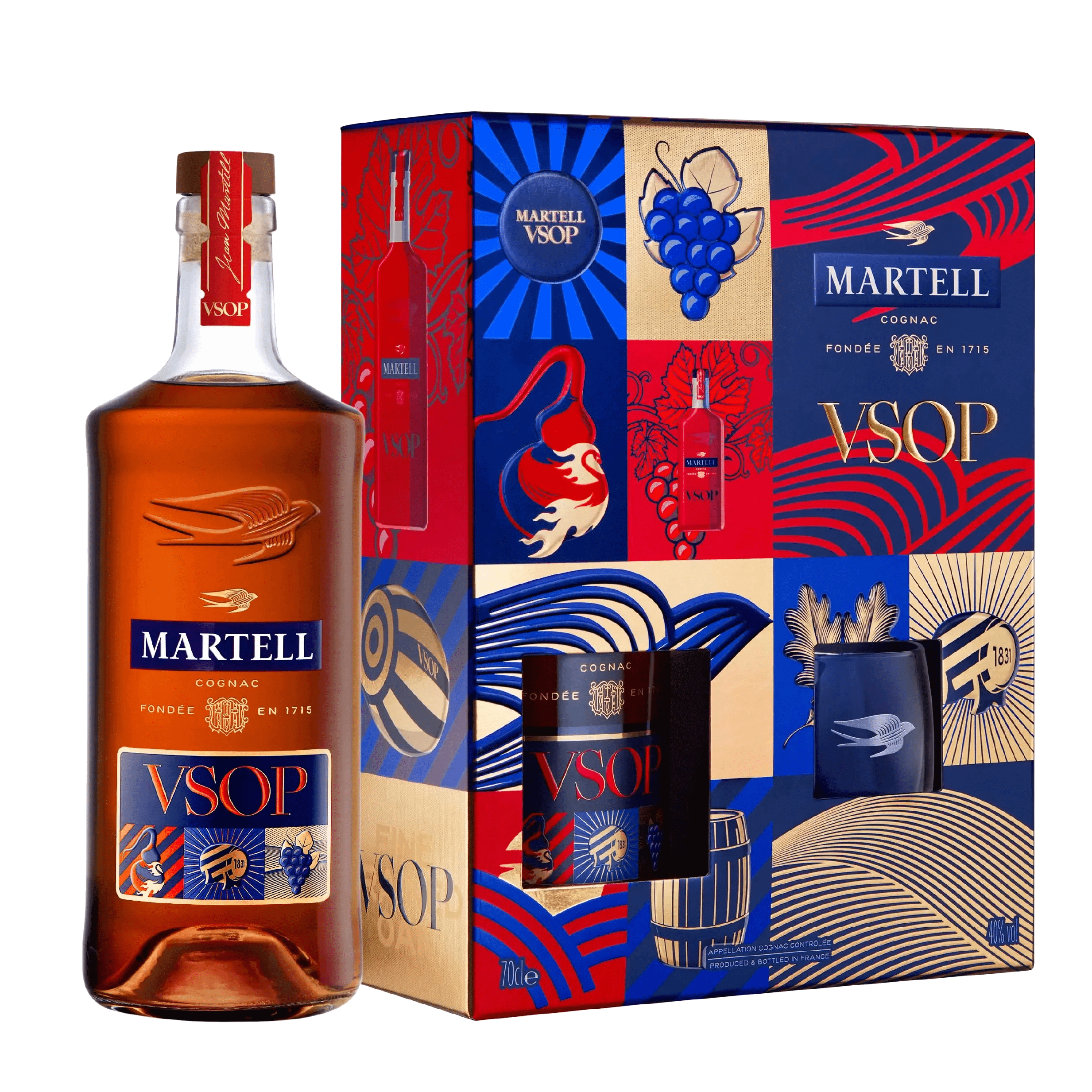 Martell VSOP Cognac 700ml Cognac Glass Pack at ₱3839.00 | Boozy.ph