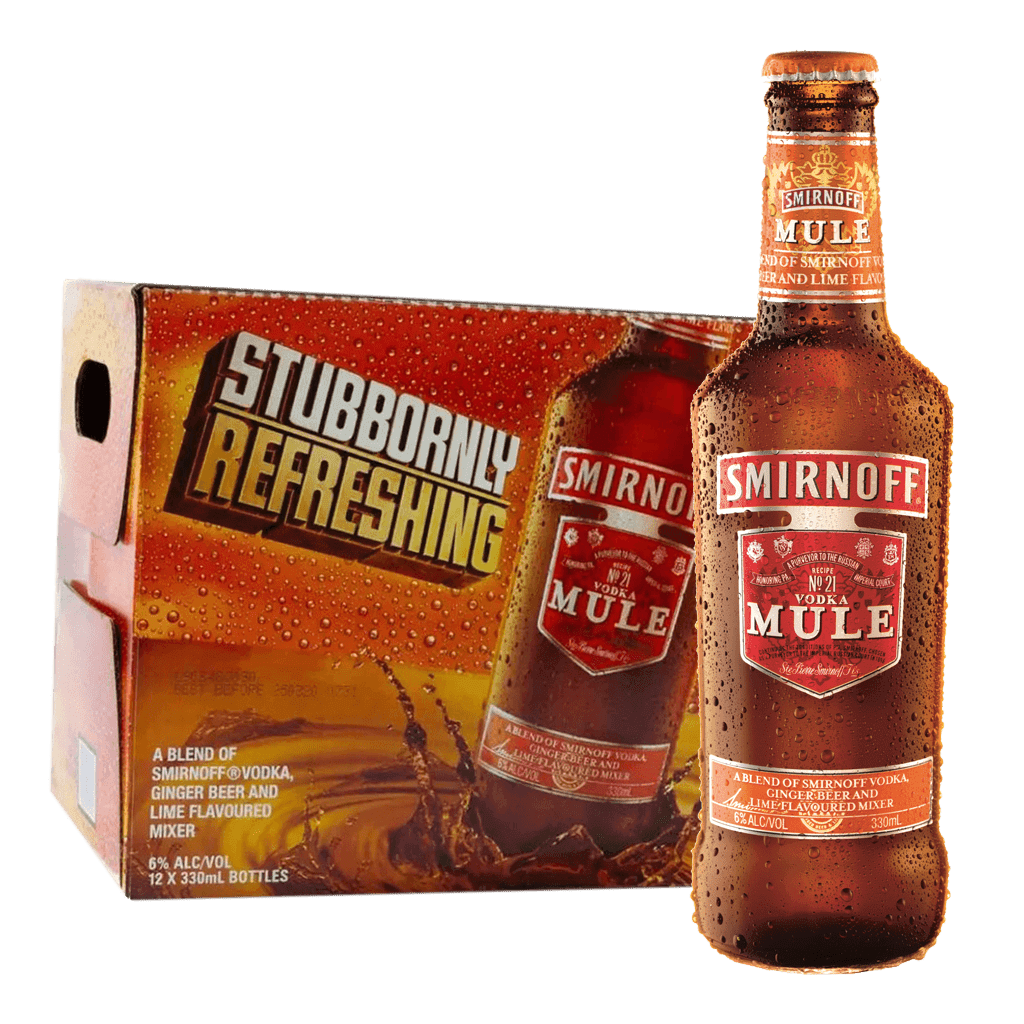 Smirnoff Mule 330ml Case 12 Bottles at ₱559.00 | Boozy.ph