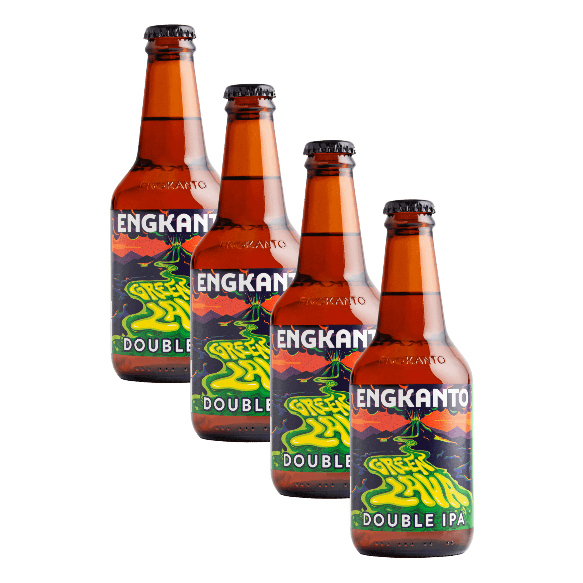 Engkanto Green Lava - Double IPA 330mL Bottle 4-Pack at ₱629.00 | Boozy.ph