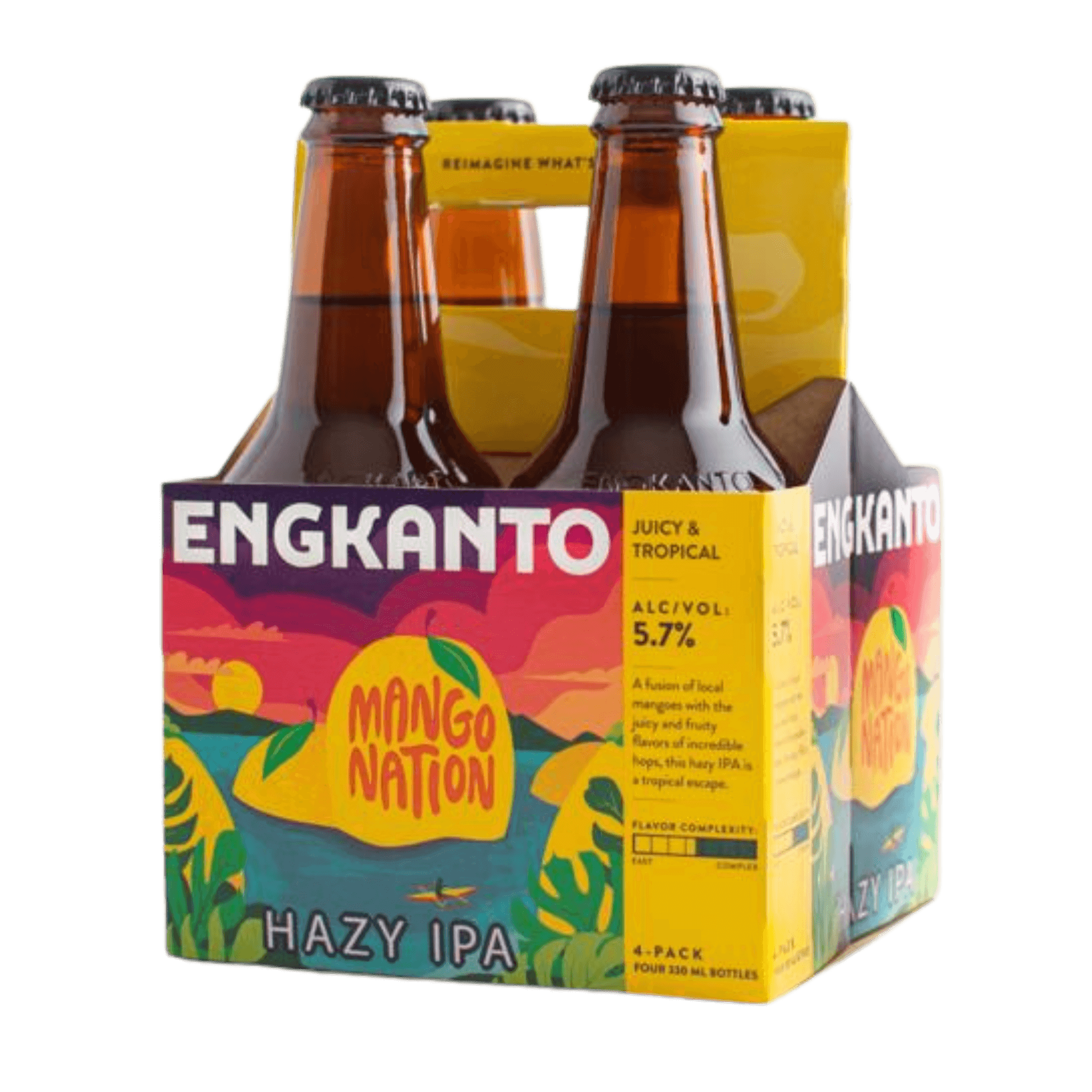 Engkanto Mango Nation - Hazy IPA 330mL Bottle 4-Pack at ₱575.00 | Boozy.ph