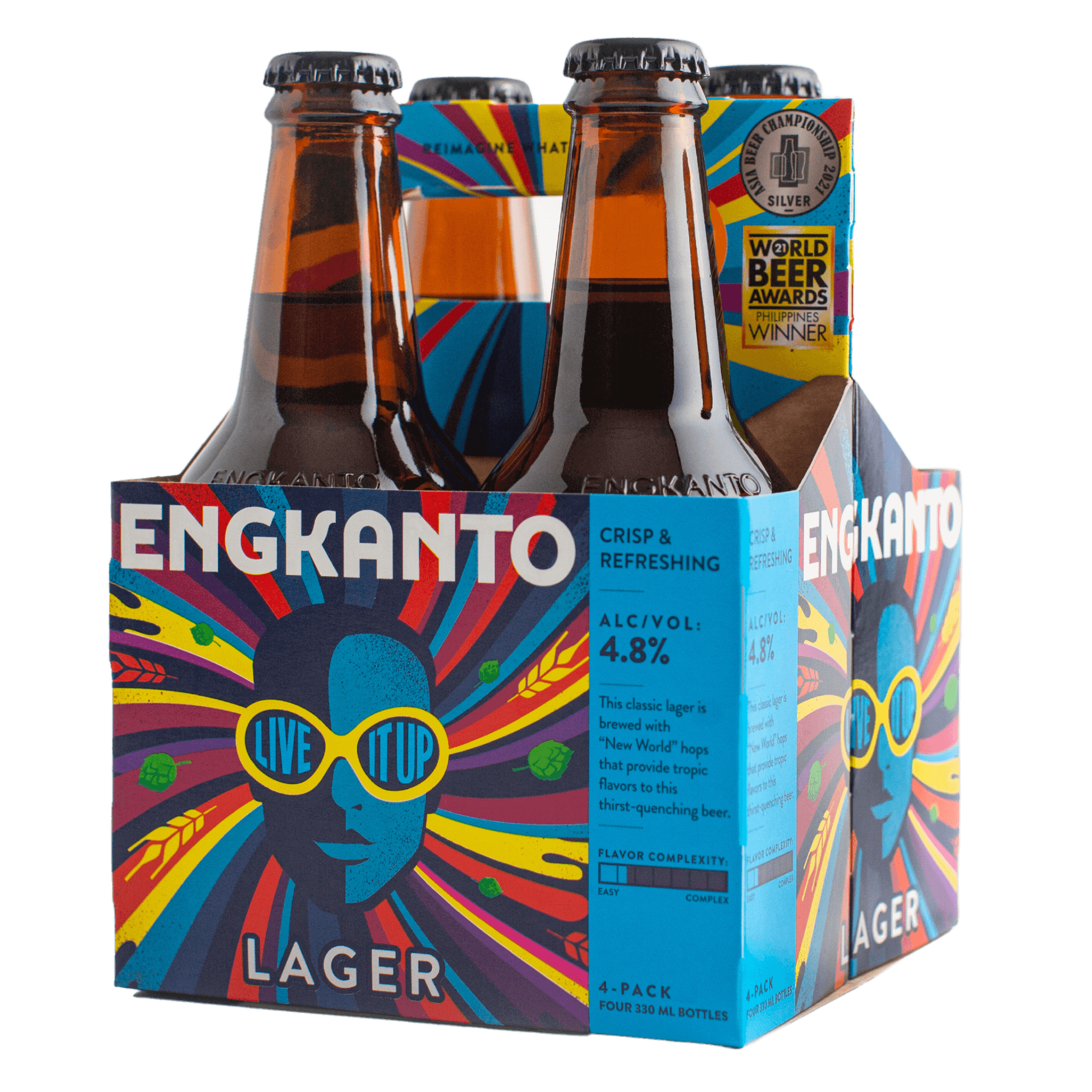 Engkanto Live It Up! Lager 330mL Bottle 4-Pack at ₱431.00 | Boozy.ph