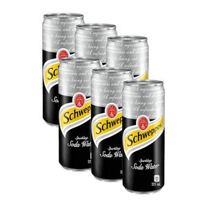 Schweppes Soda Water 325ml Bundle of 6 at ₱220.00 | Boozy.ph